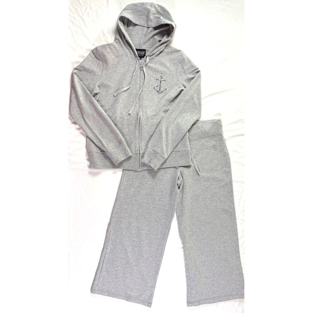 Christine Alexander Jacket Pants Set S Swarovski Tracksuit Crop Lounge‎ Sporty